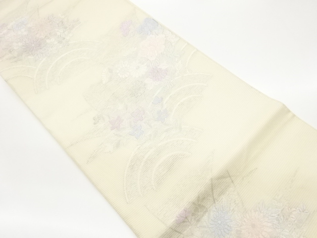 JAPANESE FUKURO OBI FOR SUMMER / WOVEN SEIGAIHA